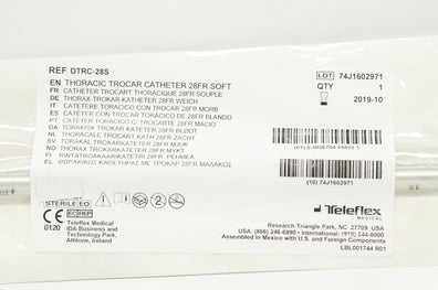 Teleflex DTRC-28S Thoracic Trocar Cath. Soft 28Fr (x)